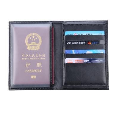 China Travel Personalized Passport Smooth Leather Holder For Business Trip for sale