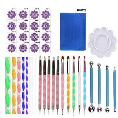 China 40pcs Hand Craft Set Stone Datura Tools Kids Painting DIY Graffiti Painting Kit for sale