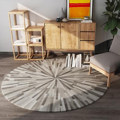 China Washable Blankets Bohemian Non-slip Round Living Room Rounded Circular Carpet Floor Mat for sale