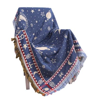 China Good Quality Tablecloths Universe Sky Style Bedspread Folded Throw Blanket for sale