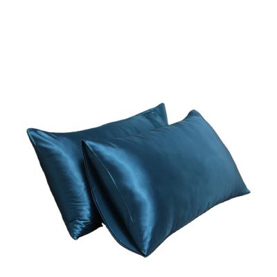 China Durable Satin Pillow Case Polyester Standard Pillow Cases For Hair And Skin Comfortable Luxury Silk Feel With Envelope Closure for sale