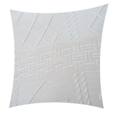 China 2022 high qualitycustom anti-static hot sale cotton sofa bed 50x50 cushion cover white tile case custom for sale