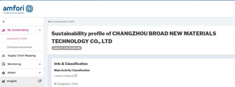 BSCI - Changzhou Broad New Materials Technology Co., Ltd.