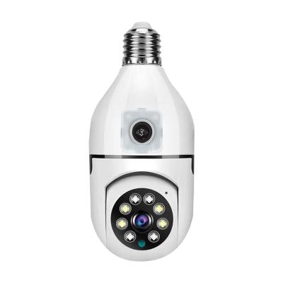 China Human Motion Tracking 360 Panoramic IP Panoramic Surveillance Home Security Wifi HD Night Vision Wireless Mini Bulb PTZ Network CCTV Camera for sale