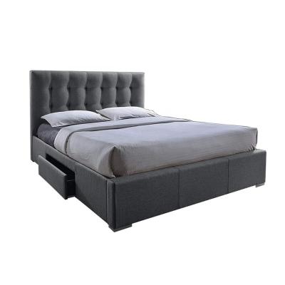 China Wholesale Modern High Quality Linen Fabric Storage Upholstered Bed With Drawers for sale