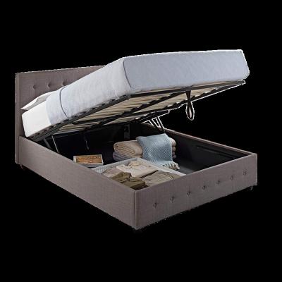 China (Other) Latest Bedroom Furniture Adjustable Double King Size Linen Lift Up Storage Bed for sale