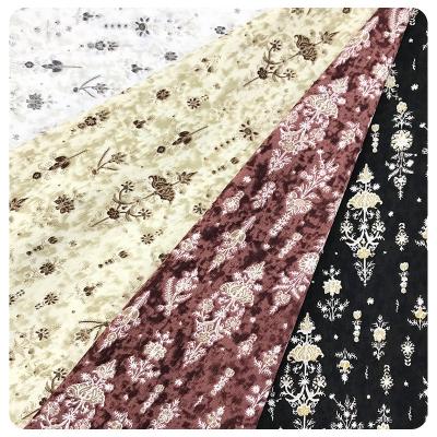 China Wrinkle resistant chiffon fabric stocklot woven 100% velvet chiffon printed fabric dress scarf for sale