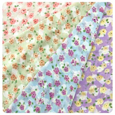 China Wrinkle Resistant 75D2800 High Twist Ladies Floral Print Chiffon Fabric High Quality 100% Polyester Ladies Chiffon Fabric Dress Hijab for sale