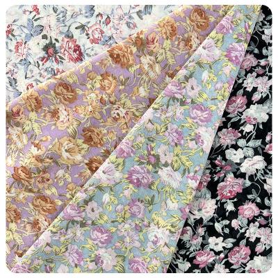 China 75D2800 Polyester Floral Print High Torsion Resistant Chiffon Fabric Women's Dress Factory Supply Stocklot 100% Chiffon Fabric for sale