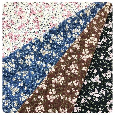 China LotStylish Wrinkle Resistant Stock And Printing Fabric Popular 100% Polyester Woven Shirting Fabric Printed Floral Chiffon Fabric In Keqiao for sale