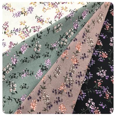 China Wrinkle Resistant Handfeeling Patterns Polyester Soft Floral 100% Polyester Woven Printed Chiffon Fabric For Dress for sale