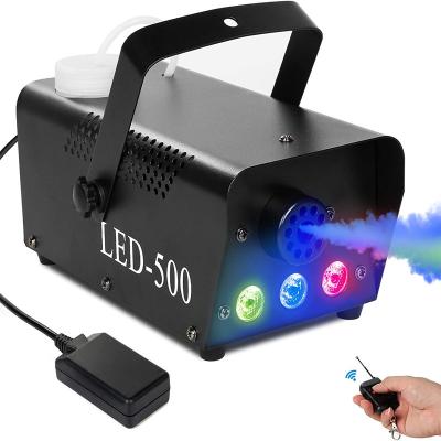 China 3pcs 500W RGB LED Remote Stage Light Control Smoke Machine Fog Machine 0.4L for sale