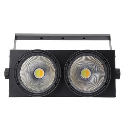 China Theme Park 200W Cob Led Peer Light Stage Blinder 2*100W Blinder Audience 2 Eye Cob Led Blind Light for sale