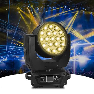 China 19x15w stage rgbw 4in1 zoom beam wash light led moving head for sale