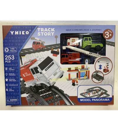 China Cheap Plastic Slot Toy DIY Electric Train Battery Operated Railway Track Set Puzzle Slot Toy Car for sale