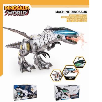 China Display Noise Light Jet Colors Mist Remote Control Walking Led Dinosaur Robot Toy With Shake Head Function for sale