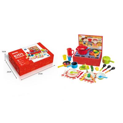 China Wholesale Plastic Kids Children Food Kitchen Set Toy Pretend Play Toys Kitchen Kids Toy Set For Girls for sale