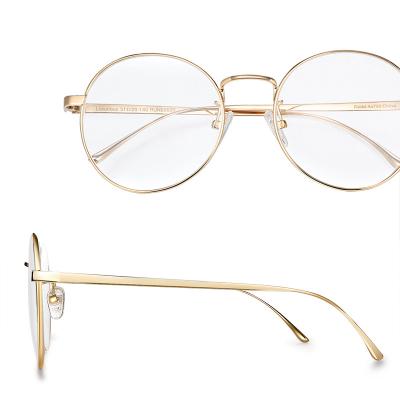 China Rimless Glasses Frame Luxury18k Gold Glasses Frames Shape Customizable Eyewears Natural Gem Diamond Glasses for sale