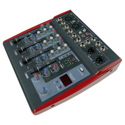 China Factory Best Fashion Design Top Selling 4 Channels Mixer with Delay Effect and XLR MIC Input for Power Sound System SX4ECHO for sale