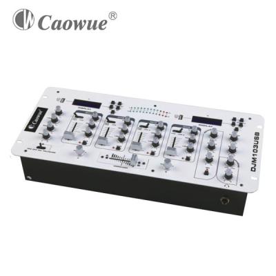 China DJM103USB Adjustable and Removable Crossfader Professional Stereo 4 Channel DJ Mixer Audio Console with 2*usb/mp3 player for sale