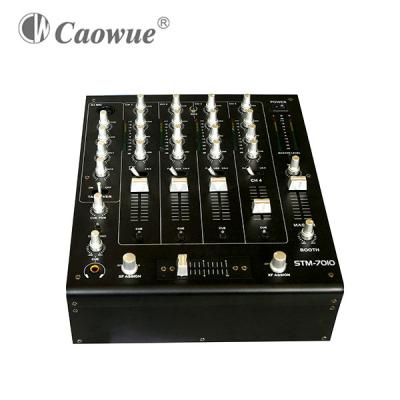 China 3 x Microphone Input STM-7010 (Balanced and Unbalanced) Adjustable Booth Output DJ Mixer for DJ Sound System for sale