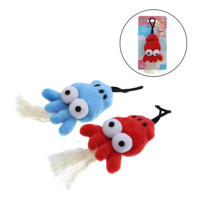 China Cat Stuffed Toy Viable Funny Cat Scratch Playing Sea Animal Series Plush Catnip Soft Toy for sale