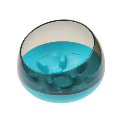 China Sustainable Pet Bowl Innovative Clear Plastic Designer Dog Food Bowl Slow Feeding Feeder Durable for sale