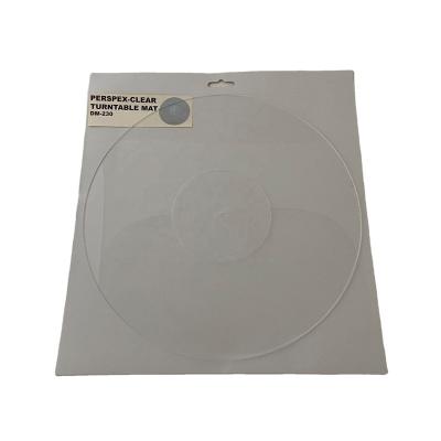 China Clear Acrylic Perspex Turntable Disc Platter Glide Mat 2mm 250g DM-230 for sale