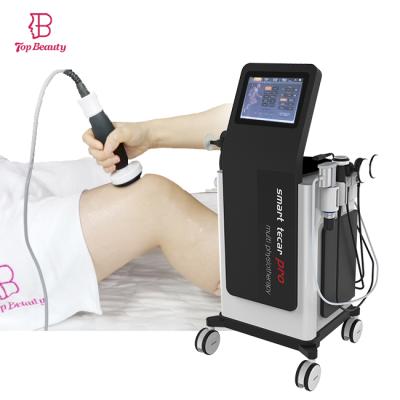 China 2021 New Smart Indiba 448khz Tecar Therapy Machine Ret CET RF Body Paine Relief With High Frequency Ultrasound Shockwave Machine 58*52*125cm for sale