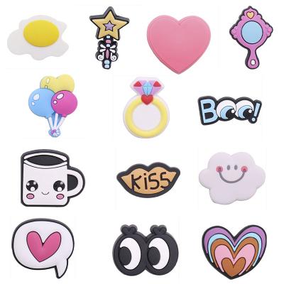 China Softly 10 Pcs+ Wholesale Customize Designer Cute Shoe Decorations Kids Paty Gift PVC Shoe Charm Cartoon for sale