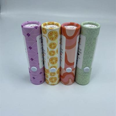 China Small MOQ Child Proof Tube Box Biodegradable Safety Recycle Round Tube Packaging Paper Box With Child Resistant Buttons for sale