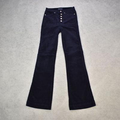 China New Fashion Casual Lady Used Jeans High Quality Flare Fitting With Raw Edge On The Bottom Used Jeans for sale