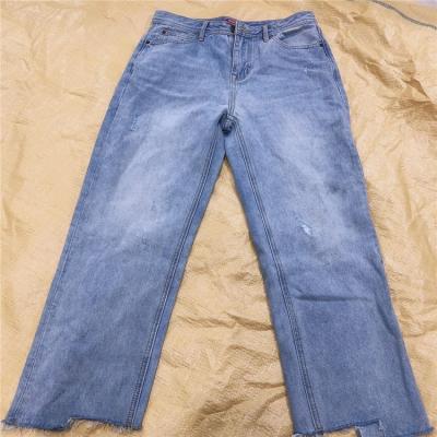 China Casual Used Clothes Fashion Ladies Denim Second Hand Clothing Women Jeans for sale