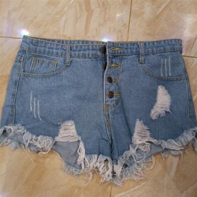 China Hot Selling Casual African Women Jeans Shorts Second Hand Clothes Womens Used Denim Shorts for sale