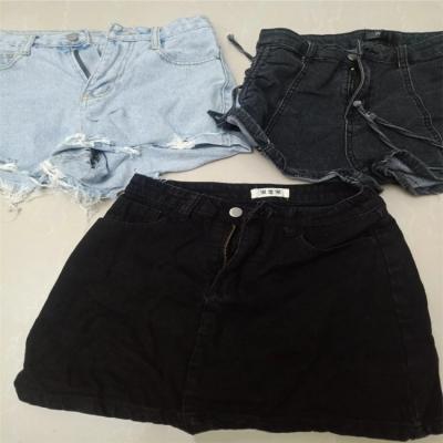 China Fashion Women Second Hand Clothing Used Denim Casual Used Shorts For African Market for sale