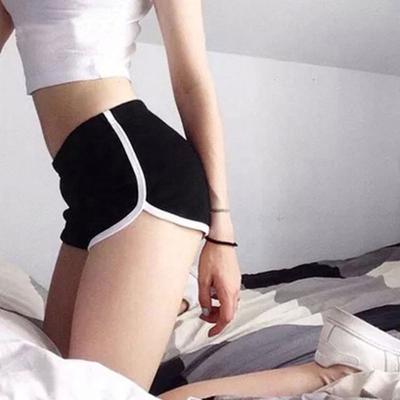 China Wholesale Summer Women's Sport Breathable Gym Shorts Workout Waistband Casual Shorts Pants D0218-1 for sale