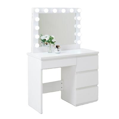 China (Size) Tocador De Maquillaje Bedroom Dresser Furniture Adjustable Dressing Table With Mirror And Stool for sale