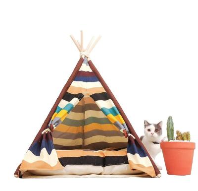 China Easy Viable Play Show Dog Teepee Camping Bed Katzen Teepee Pet House Tent for sale