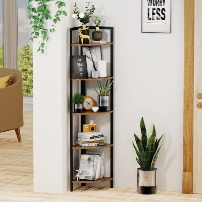 China (Size) 8 Shelf Adjustable Wooden Bookcase Kids Book Rotating Corner Black Metal Steel Wall Designs Girl Bookshelf for sale