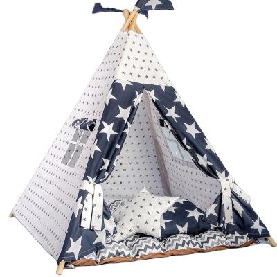 China Toy Small Custom Indoor Europe Soft Cotton Tipi Teepee Kids Organic Kids Tent for sale