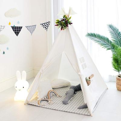 China Camouflage / Field Play Pop Kids Teepee Sleeping Canvas Teepee Kids Camping Tent for sale