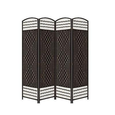 China Eco - Friendly Black Portable Folding Canvas Price Room Divider Screen Partition for sale