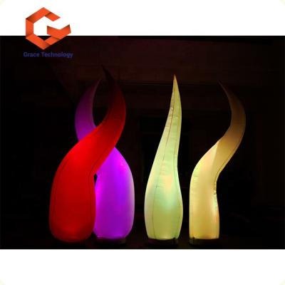 China Party Wedding Pillar LED Cone Decoration Inflatable Lighting Inflatable Air Ducts For Outdoor for sale