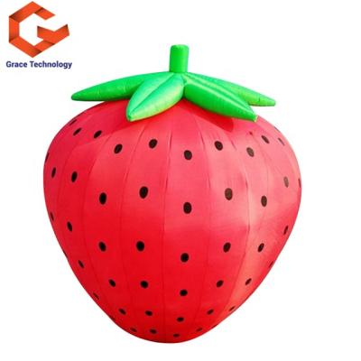 China Fireproof And Waterproof Inflatable Fruit Strawberry, Inflatable Fruit Sphere, Inflatable Strawberry Model For Sale for sale