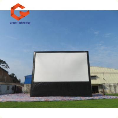 China Giant Inflatable PVC Tarpaulin Or Oxford Cloth 40ft Cinema Inflatable Screen / Outdoor Inflatable Screen For Sale for sale