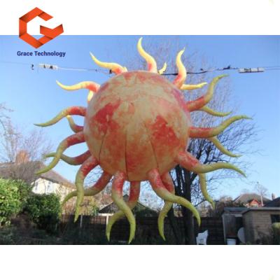 China Parties Customized Inflatable Outdoor Party Sun Decorations With Lights , Inflatable Star Wedding Decorations for sale