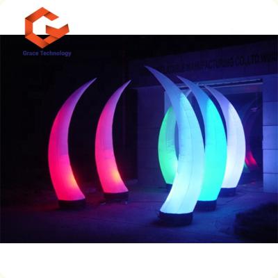 China Decorative Inflatable Party Cone With LED Lights, Lighting Inflatable Tower Decorations For Party Events for sale