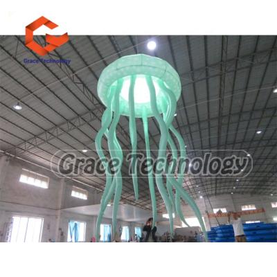 China Custom Inflatable Party Decorative Jellyfish With Lights , Inflatable Stage Advertising Decoration For Party for sale