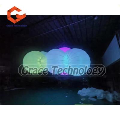 China Hot Sale Custom Large Inflatable Cloud Stage Decorations With Led For Christmas And Parties for sale