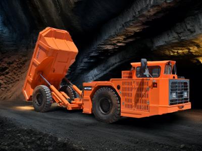 China DERUI DRUK-12 A Compact Comfortable Underground Haul Truck Underground Rock Truck for sale